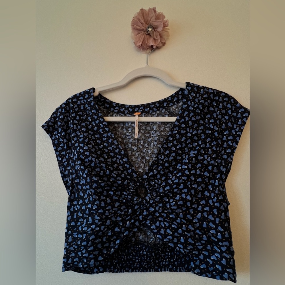 Free People Blue Heart Havana Crop Top